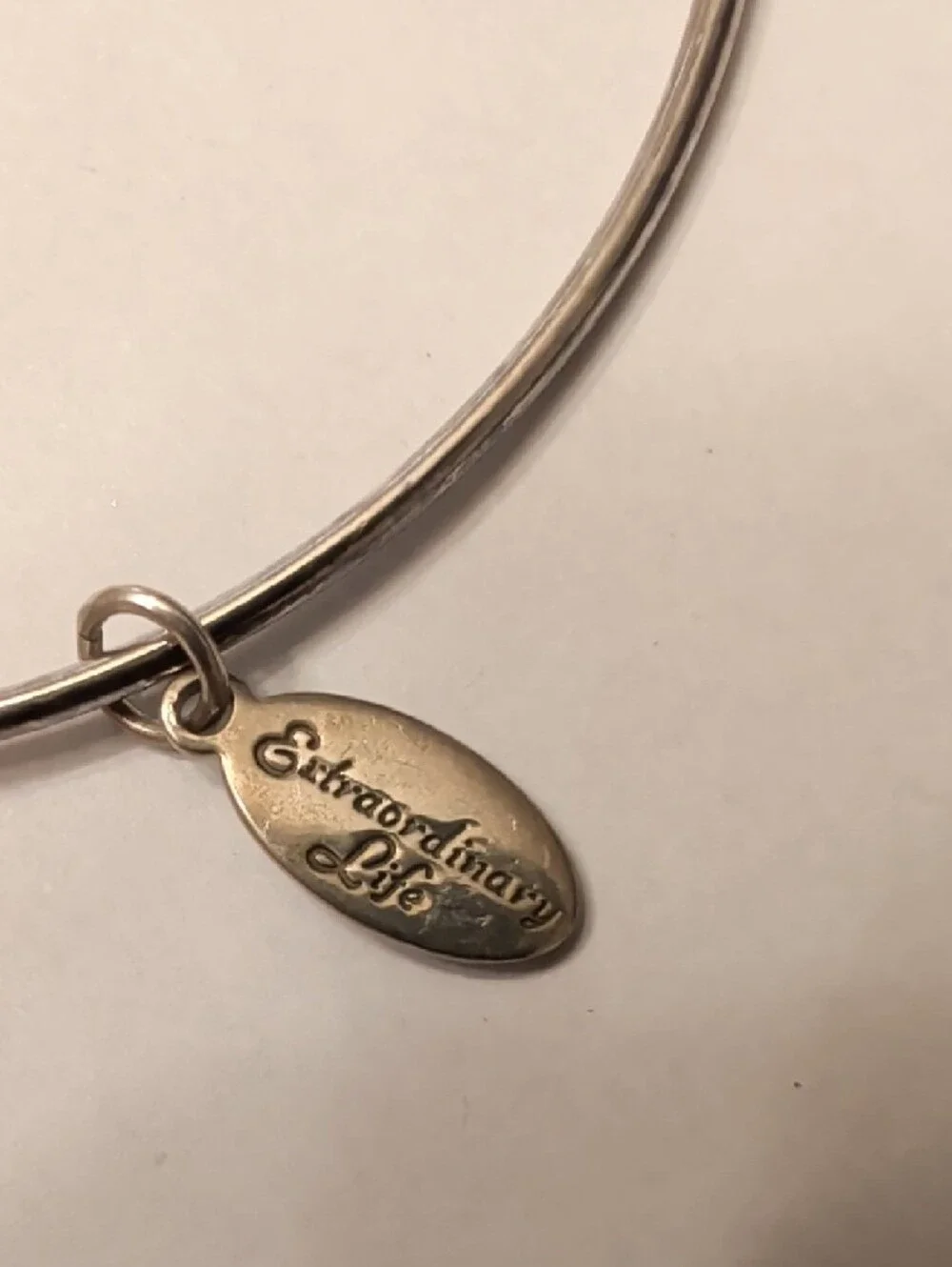 Sterling Silver Compass Charm Bangle Bracelet